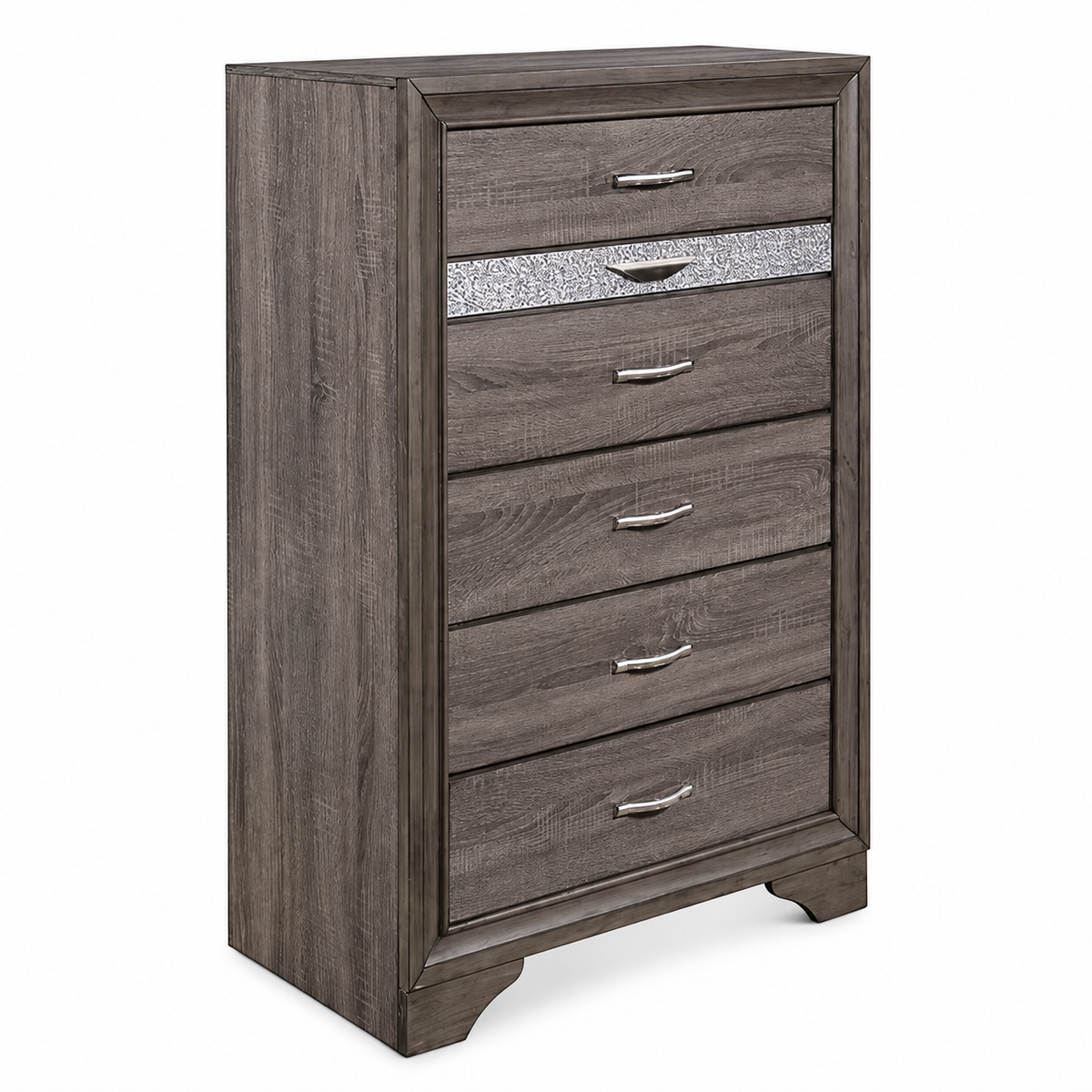 Seville 'Harper' Collection Weathered Grey 5-Drawer Bedroom Chest