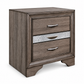 Seville 'Harper' Collection Weathered Grey Nightstand with Jewelry Drawer