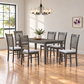 63-Inch Antique Grey Dining Table & 6 Chairs – Chair Options