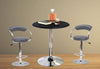 Modern 3-Piece Adjustable Pub Set with Swivel Stools - Grey Stools
