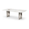 Modern Snow White Sintered Stone Dining Table – dining table