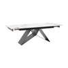 Modern Extendable Chanel Marble-Look Dining Table – dining table