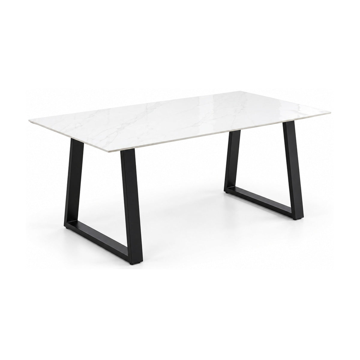 Modern Snow White Sintered Stone Dining Table – dining table