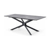 Modern Extendable Grey Marble-Look Dining Table – dining table