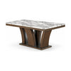 Rustic Brown Faux Marble Dining Table – dining table