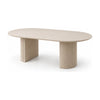 Modern Oval Travertine-Look Dining Table – dining table
