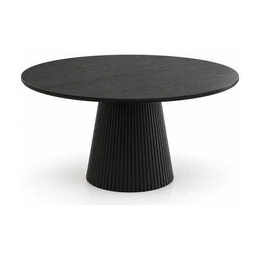 Modern Round Midnight Black Dining Table – dining table