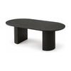 Modern Oval Midnight Black Dining Table – dining table