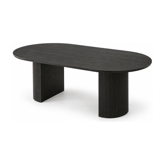 Modern Oval Midnight Black Dining Table – dining table