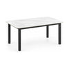 Modern White Marble-Look Sintered Stone Dining Table – dining table
