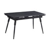 Modern Extendable Black Marble-Look Sintered Stone Dining Table – dining table