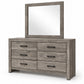 Charlotte Black dresser and mirror on a clean white background