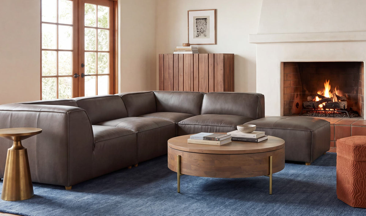 Alba Storage Coffee Table Brown — gallery view 2