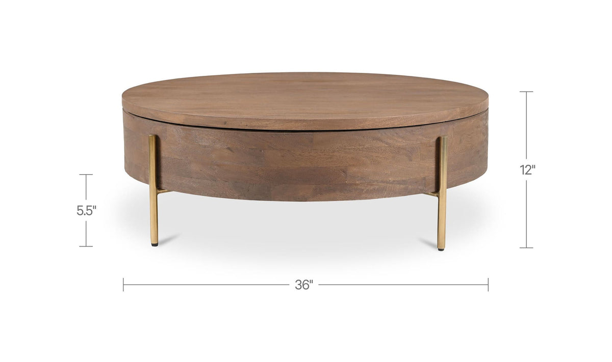 Alba Storage Coffee Table Brown — gallery view 14