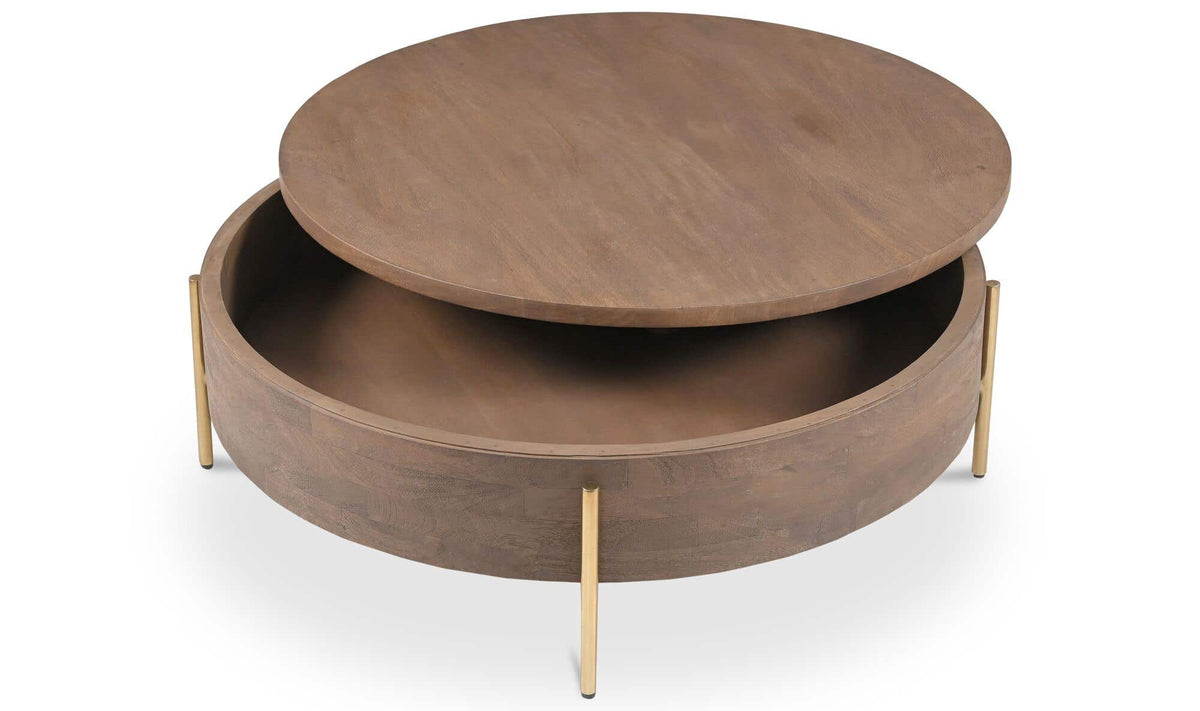 Alba Storage Coffee Table Brown — gallery view 8