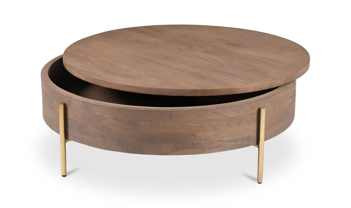 Alba Storage Coffee Table Brown — gallery view 6