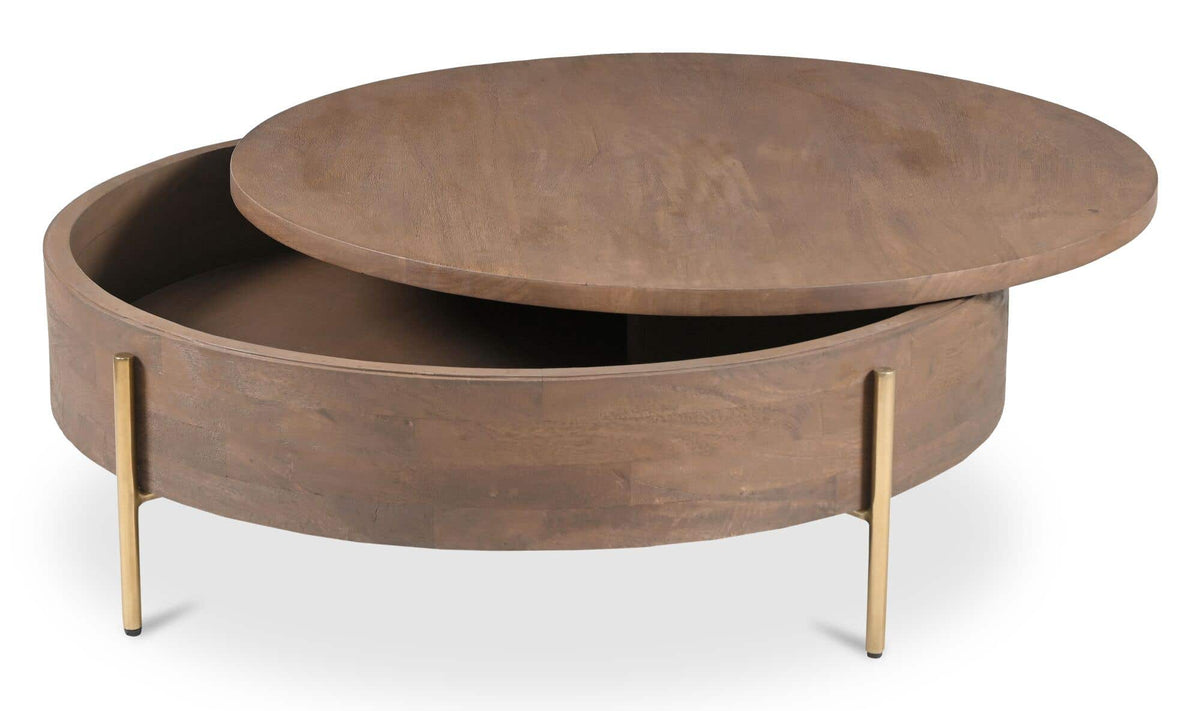 Alba Storage Coffee Table Brown — gallery view 4