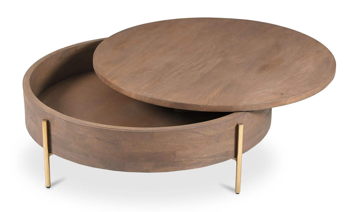 Alba Storage Coffee Table Brown — gallery view 5