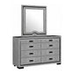 Isabella Grey LED dresser and mirror on a clean white background