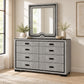 Isabella Grey LED dresser and mirror in a bedroom lifestyle setting
