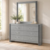 Logan Silver dresser and mirror in a bedroom lifestyle setting