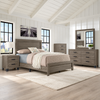 Olivia Collection Taupe Transitional Complete Bedroom Set with Picture-Frame Detailing