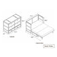 Stow Full Murphy Cabinet Bed with Gel Memory Foam Mattress
