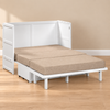 Stow Full cabinet bed — White open bed, bed-only lifestyle view