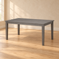 63-Inch Antique Grey Wood Dining Table — table-only lifestyle view