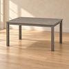 48-Inch Antique Grey Wood Dining Table — table-only lifestyle view